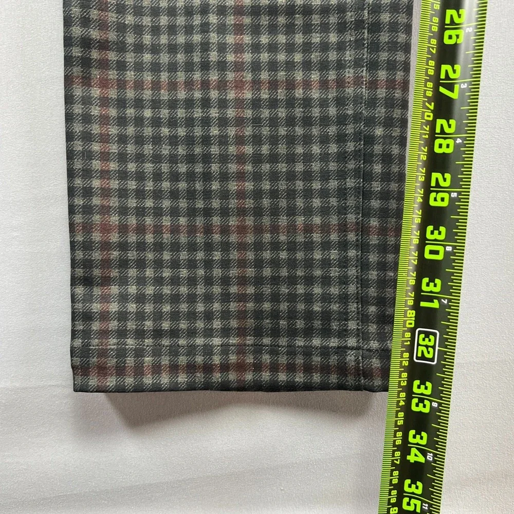 Swing Control Ponte Golf Pants Mens 30x34 Multicolor Edward Plaid Straight Leg